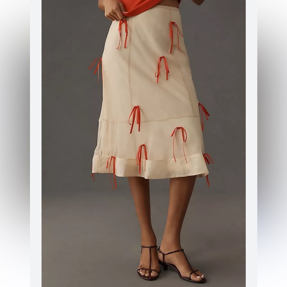 Maeve Ribbon Tulle Midi Skirt